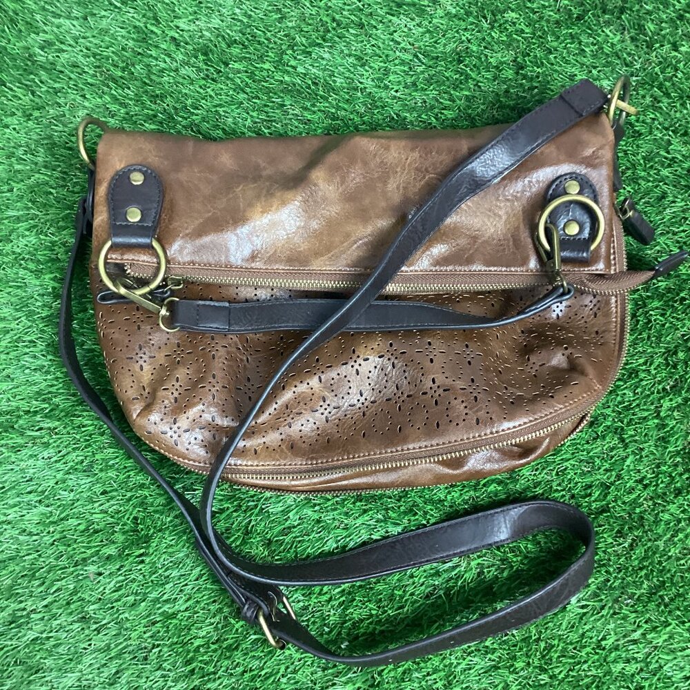 Altar’d State Tan Faux Leather Crossbody Bag